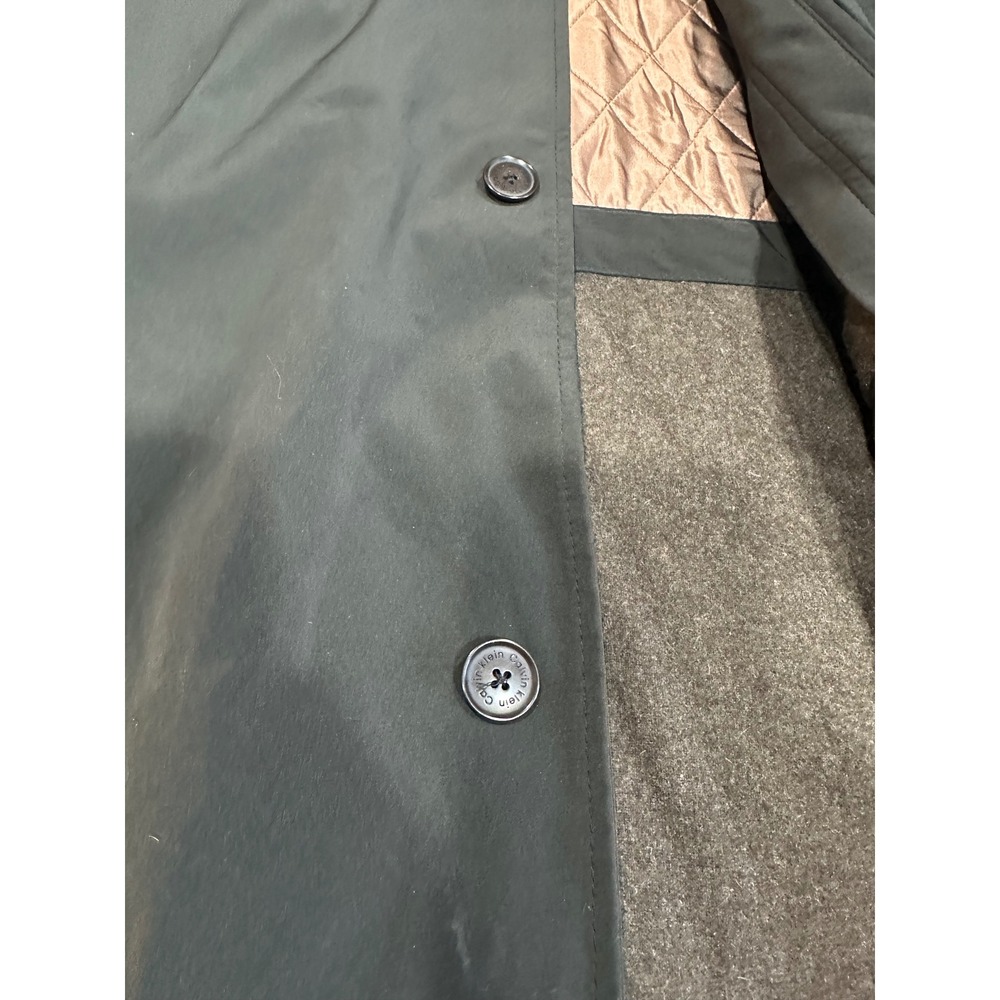 Calvin Klein Mens Car Coat Charcoal‎ Gray Removable Liner Trench Jacket Size XL - Picture 6 of 16